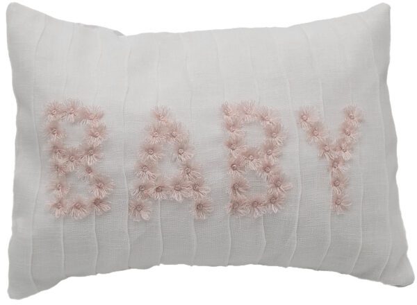 Baby Pillow with Fluffy Embroidery - Image 2