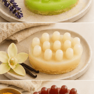 Oval Handmade Soap with Natural Loofa