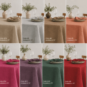 Burlap Tablecloth 70" (8 Colors)