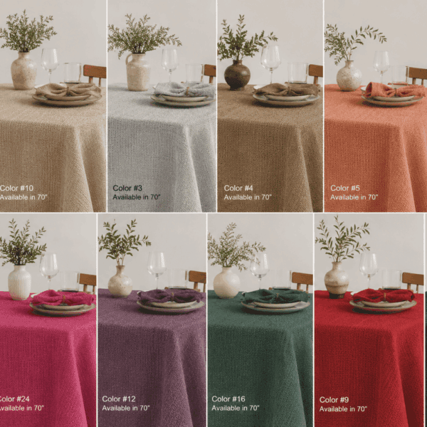 Burlap Tablecloth 70" (8 Colors)